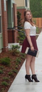 Skirt - H&M, Heels - , Clutch - , Necklace - Charming Charlie