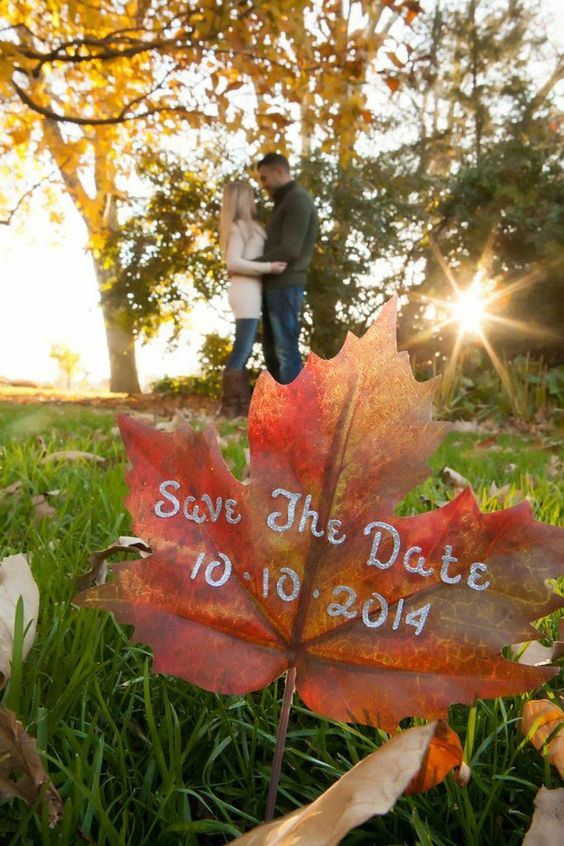 beautiful fall engagement photos