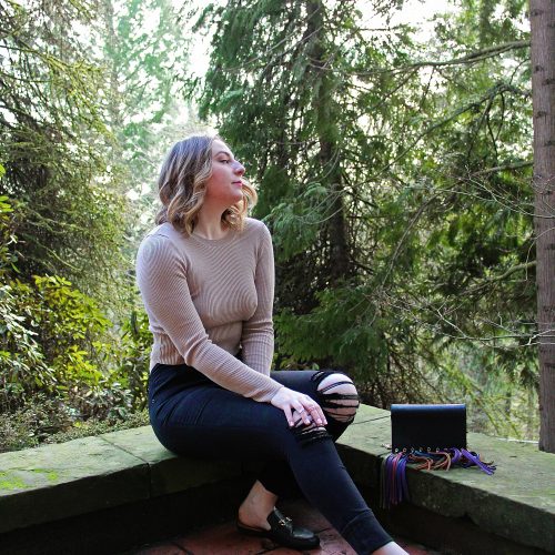 cropped lace-up sweater