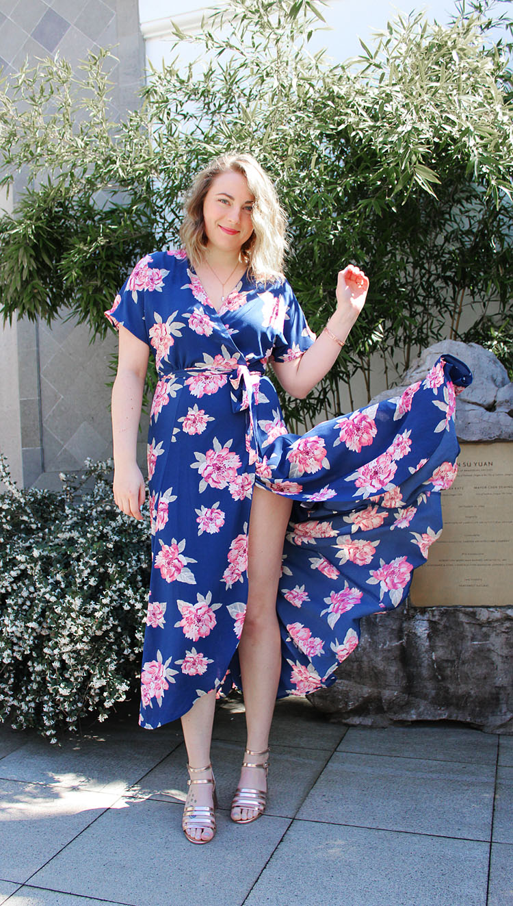 Grade & Gather - Floral Printed Wrap Dress