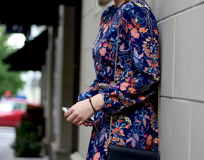 paisley floral prints midi dress