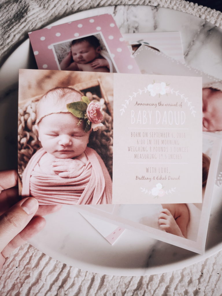 Basic Invite birth announcement