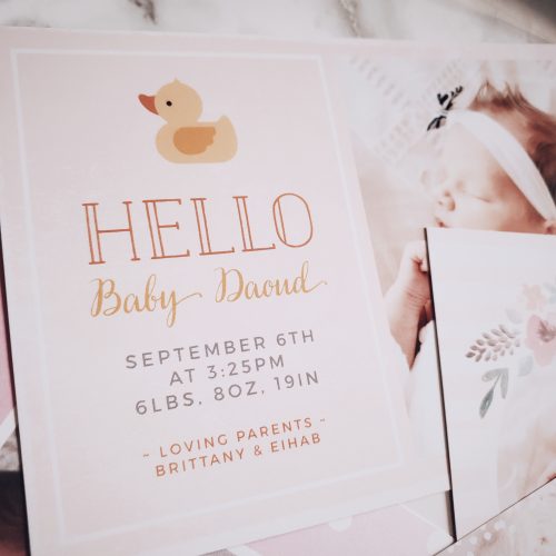 Basic Invite birth announcement