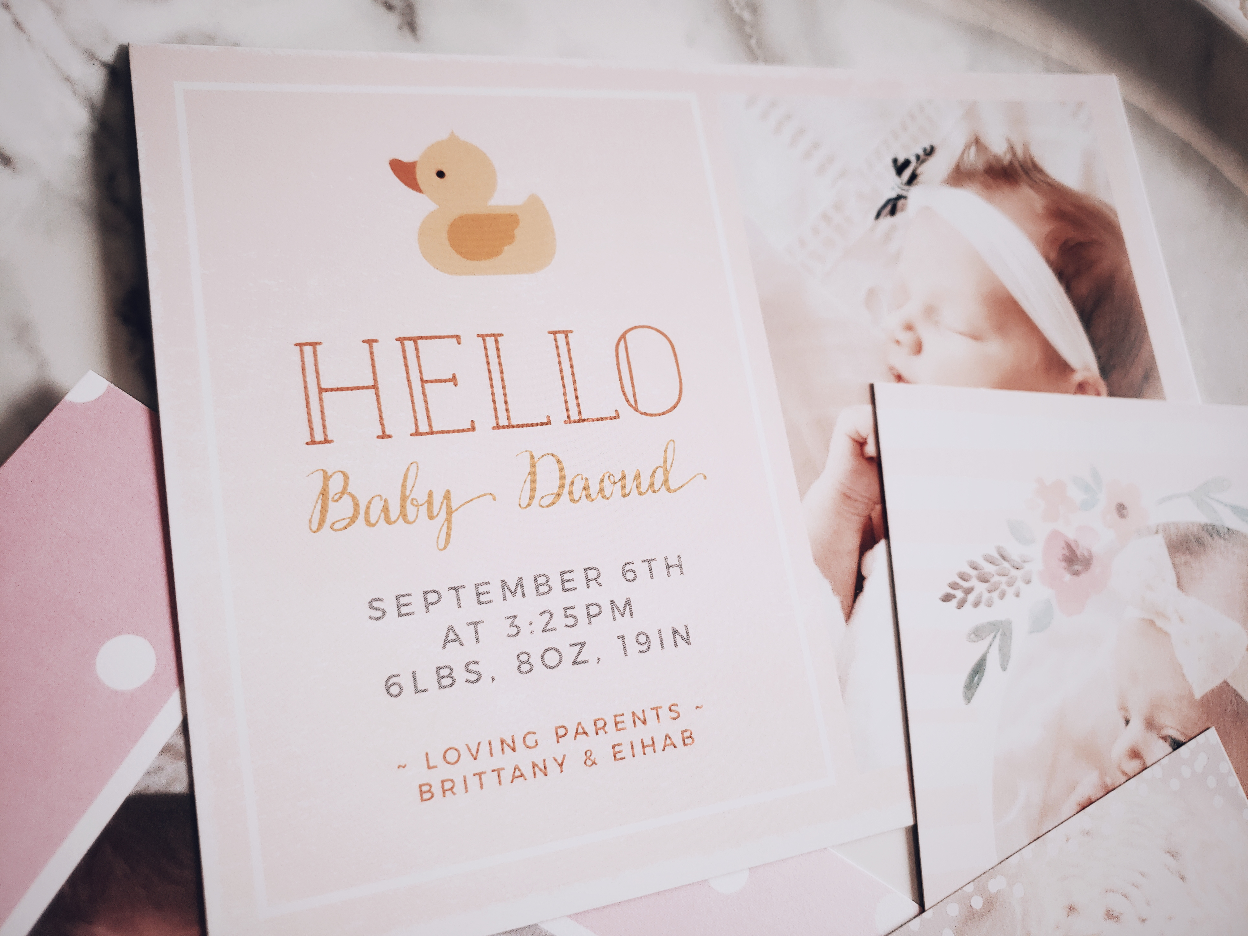Basic Invite birth announcement