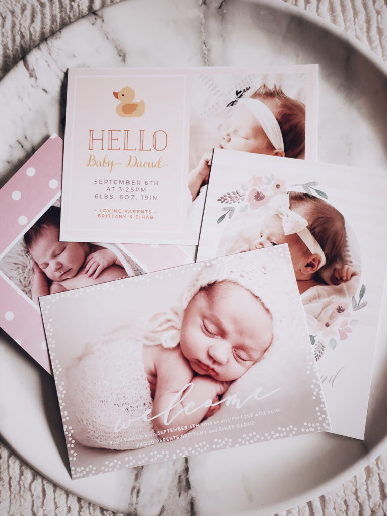 Basic Invite birth announcement